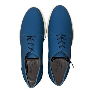 Robert Clergerie Rodeo Blue Leather Lace-Up Shoes EU44 US11 NIB